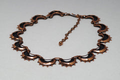 Modernist Semi-circle "Renoir" Copper Necklace