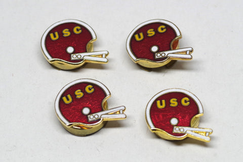 USC Enamel Football Helmet Button Cover Set