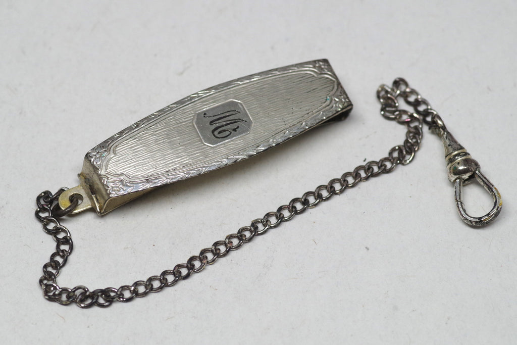 Vintage Sterling Silver "M" Watch Fob