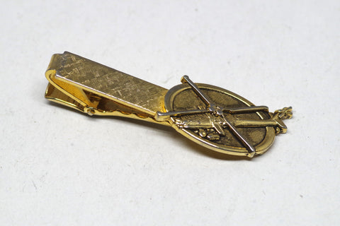 Bold Gilted Helicopter Tie Clip