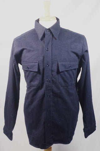 Comfy LL Bean Navy Blue Chamois Cloth Button-Down Shirt (NOS) - Sz 15.5