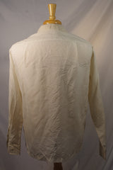 Vintage 1940s California Sheer Nylon Eggshell Shirt - Sz M