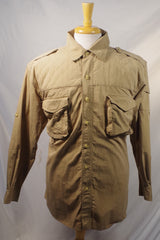 Practical TravelSmith Tan Cotton/Nylon Shirt - Sz L