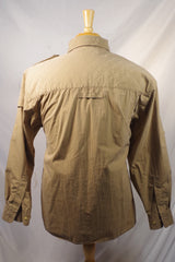 Practical TravelSmith Tan Cotton/Nylon Shirt - Sz L