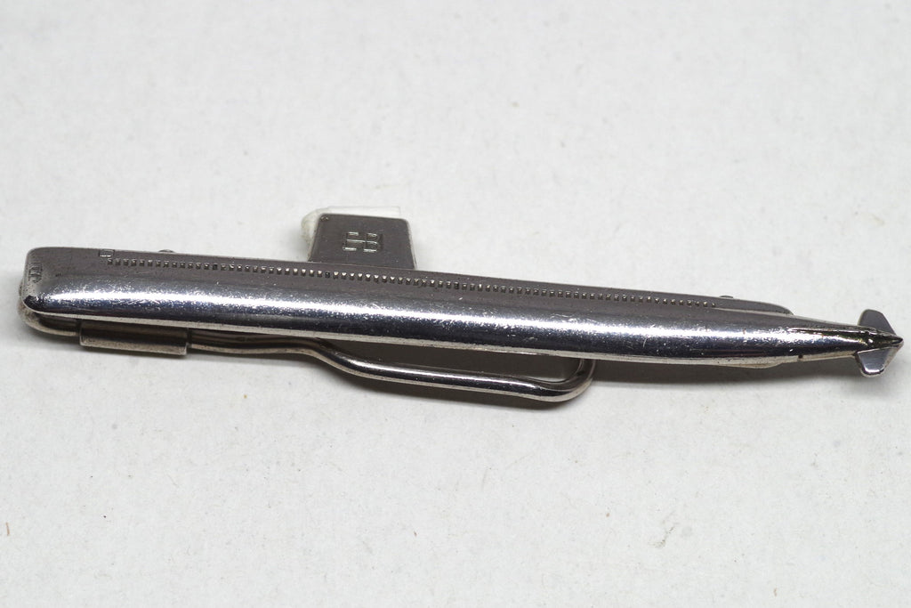 Vintage Silver EB Submarine Tie Bar