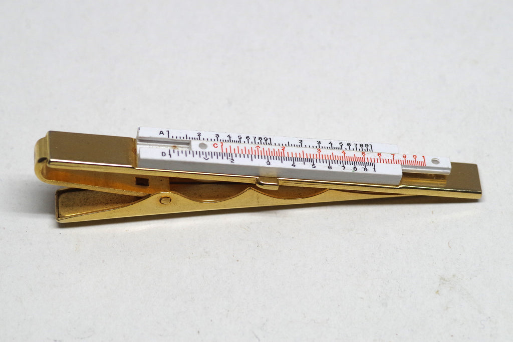 Incredible Functional Slide Rule Tie Clip