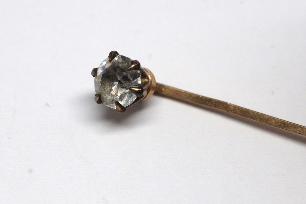 Classic Vintage Gilt and Gemstone Stick Pin