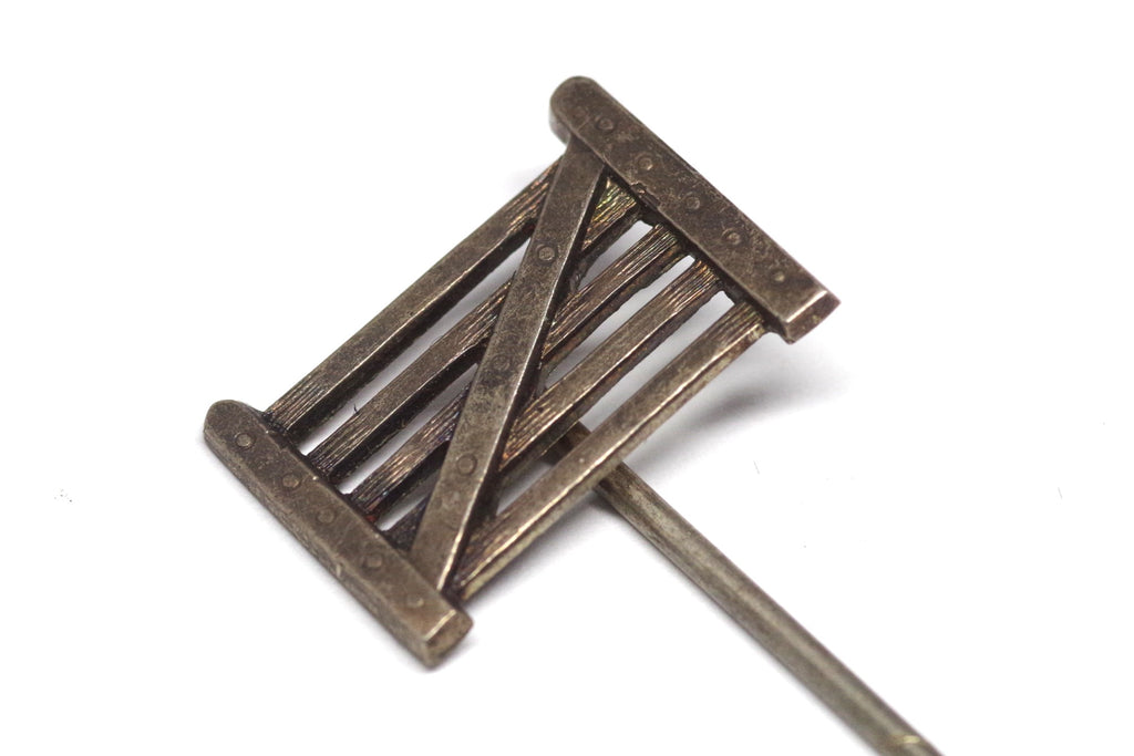 Lovely Vintage Silver Fence Stick Pin