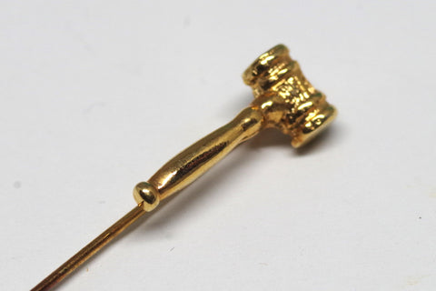 Beautiful Gilted Gavel Stick Pin