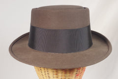 Dobbs Golden Coach Gray-Brown Porkpie Hat - 7 3/8