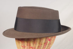 Dobbs Golden Coach Gray-Brown Porkpie Hat - 7 3/8