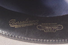 Spectacular Borsalino Feathered Gray Homburg - Sz 7 3/8