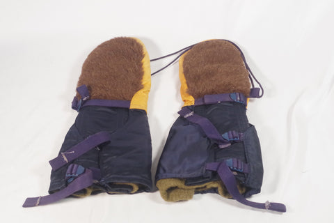 1950s U.S. Air Force N-4A Cold Weather Leather and Wool Mittens - Sz M