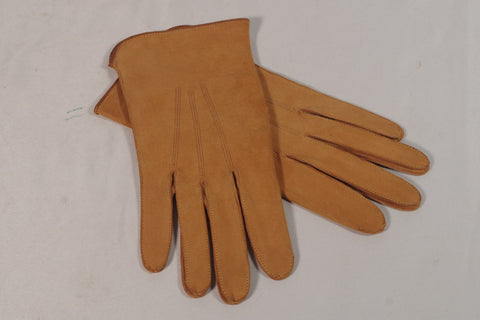 Stunning Sandy Brown Suede Gloves - Sz 7