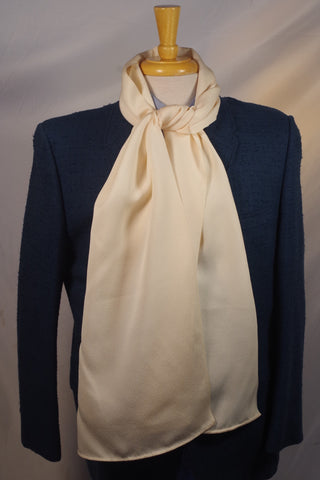 Selvage-to-Selvage Vintage Japanese White Silk Scarf by Put This On