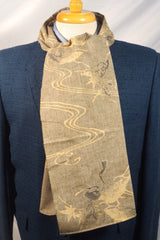 Selvage-to-Selvage Japanese Golden Pine River Cotton Scarf by Put This On