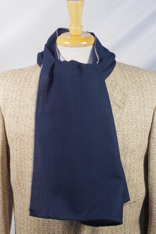 Selvage-to-Selvage Japanese Blue Cotton-Wool Scarf by Put This On