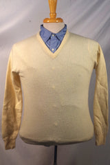 Dunham's of Maine by Alan Paine Cream Lambswool Sweater - Sz 38