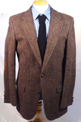 Brooks Brothers Brooksgate Suede-Accented Tweed Sport Coat - Sz 40XL