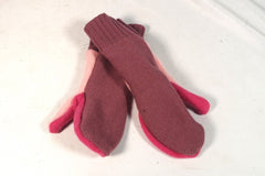 Vintage Tricolored Pink Ladies' Mittens - Sz ~M
