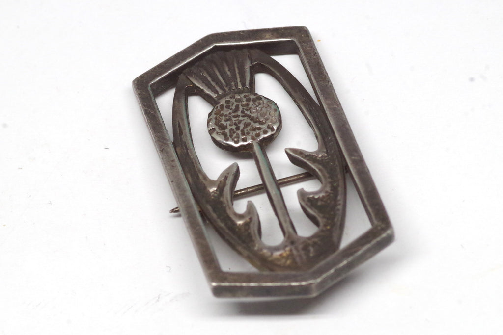 Edwardian Silver Scottish Thistle Pin