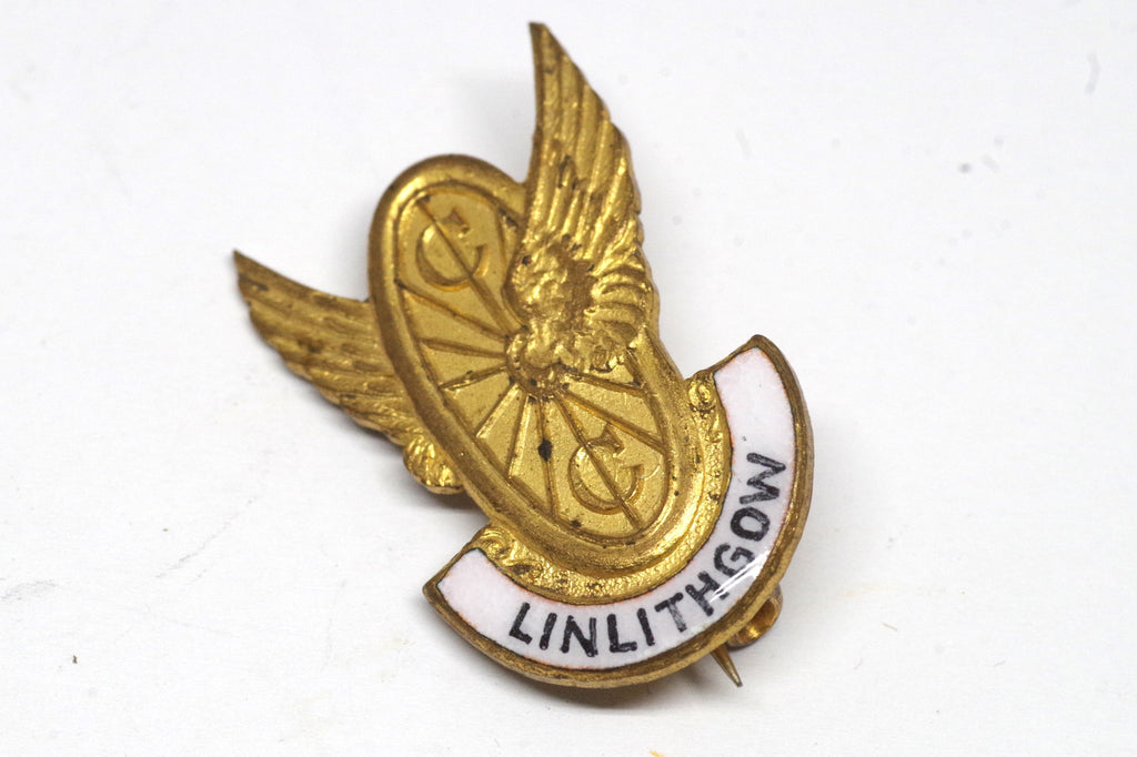 Vintage Linlithgow Scotland Cycling Medal Pin