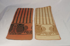 Gorgeous 1930s Felt Owl Blanket Samples