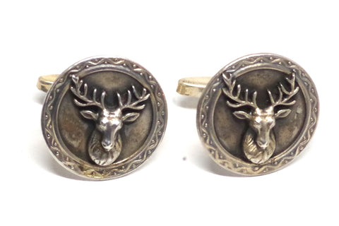 Stunning Argentium Silver Deer Cufflinks