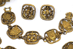 1960s 1905 Trafalgar Centenary Commemorative Coin Necklace Set