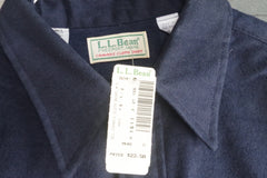 Comfy LL Bean Navy Blue Chamois Cloth Button-Down Shirt (NOS) - Sz 15.5