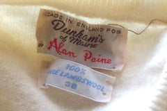 Dunham's of Maine by Alan Paine Cream Lambswool Sweater - Sz 38