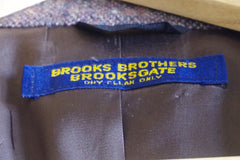 Brooks Brothers Brooksgate Suede-Accented Tweed Sport Coat - Sz 40XL