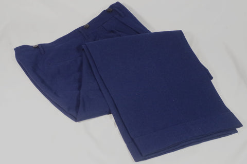 1940s Navy Blue Wool Formal Pants - Sz ~33