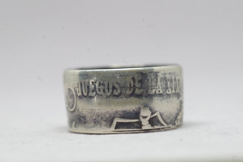 1968 Mexico Olympics Silver Coin Ring