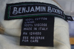 Stunning Benjamin Bixby Tan Cotton Dress Chinos - Sz 38