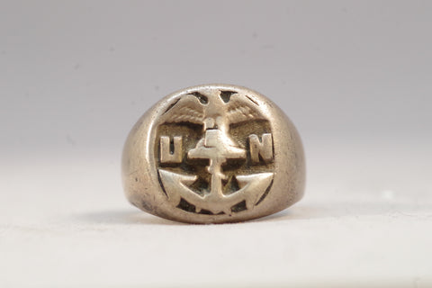 Vintage Sterling Silver US Navy Ring