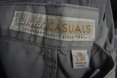 Cabela's Casuals Tan Cotton Khakis - Sz 38
