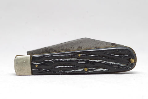 Vintage Woodgrain Patterned Pocket Knife