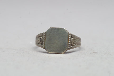 Edwardian Silver Signet Ring