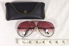 Vintage Carrera Porsche Design Red-Tinted Black Aviator Sunglasses