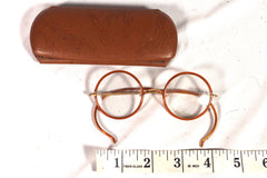Antique Windsor Brown and Golden Round Glasses