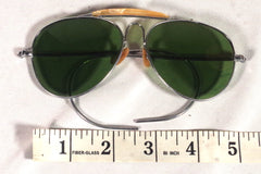Vintage Japanese Green-Tinted Aviator Sunglasses