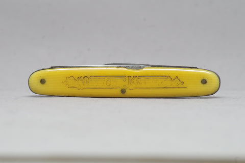 Vintage Yellow "Office Knife" Pocket Knife