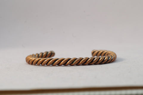 Elegant Braided Copper Cuff Bracelet