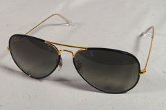 Gorgeous Ray-Ban Full Color Gold and Black Aviator Sunglasses