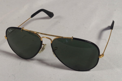 Classic Ray-Ban B&L Gold and Black Aviator Sunglasses