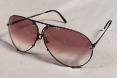 Vintage Carrera Porsche Design Red-Tinted Black Aviator Sunglasses