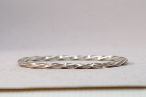 Classic Twisted Silver Bracelet
