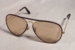 Spectacular Ray-Ban B&L Leathers Aviator Sunglasses