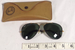 Classic Ray-Ban B&L Gold and Black Aviator Sunglasses